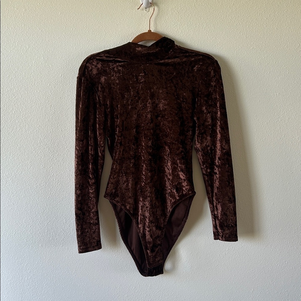 Vintage Victoria's Secret Chocolate Velvet Bodysuit